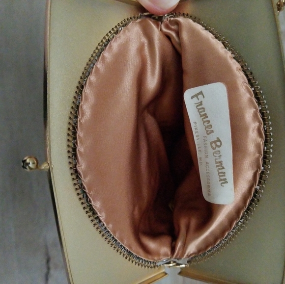 Vintage Whiting & Davis Gold Metal Brown Mesh Bag - Picture 3 of 4